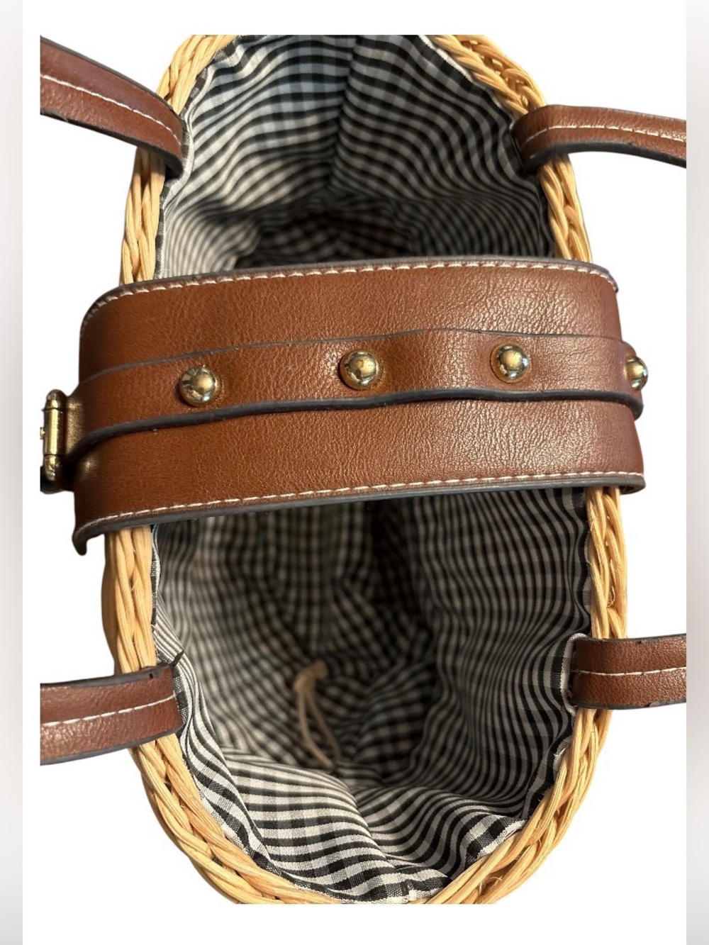 Women’s C&C California Ratten Basket Bag - Picture 5 of 7